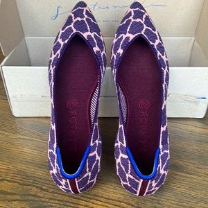 Rothy’s The Point Violet Giraffe Flats